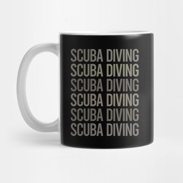 Gray Text Art Scuba Diving Diver by Happy Life